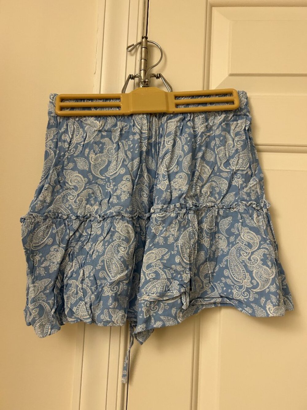 Zara Blue Paisley Mini Skort - Size S - Picture 2 of 5